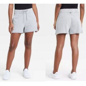 JoyLab Women's Mid-Rise French Terry Shorts 3 3/4 - Heathered Gray L